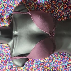Deep purple pushup bra